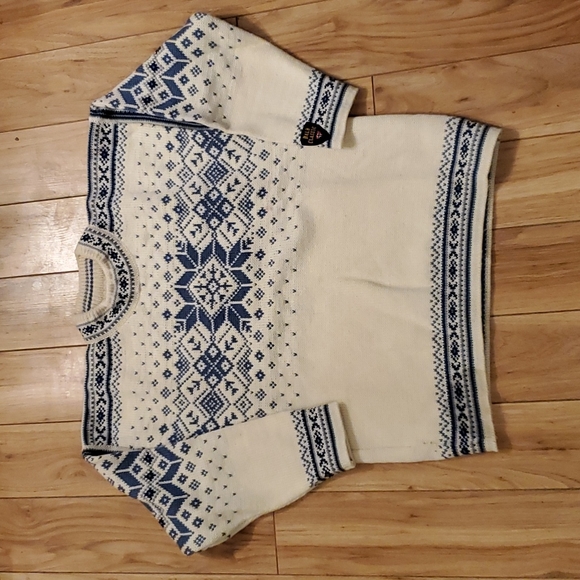 Dale of Norway Other - Fantastic One-Of-A-Kind Blue & White Snowflake Fair Isle Sweater Dale of N…